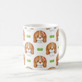 Mug Chien Beagle à l'aquarelle mignon (Devant droit)