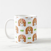 Mug Chien Beagle à l'aquarelle mignon (Gauche)