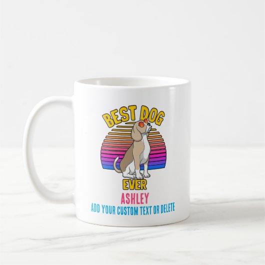 Mug Chien Beagle coloré rétro (Gauche)