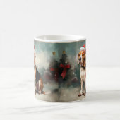 Mug Chien Beagle dans la neige de Noël (Centre)