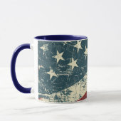 Mug Chien Beagle du pavillon Grunge USA (Gauche)