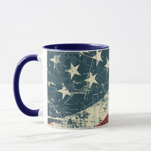 Mug Chien Beagle du pavillon Grunge USA (Gauche)
