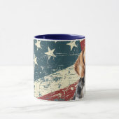 Mug Chien Beagle du pavillon Grunge USA (Centre)