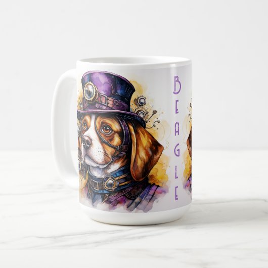 Mug Chien Beagle Steampunk (Devant gauche)