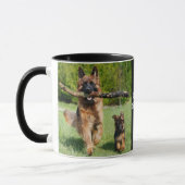 Mug Chien berger allemand à longue chair et chiot (Gauche)