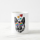 Mug Chien berger allemand avec coeur Saint-Valentin (Centre)