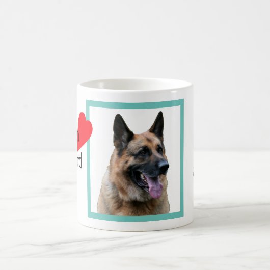 Mug Chien berger allemand avec nom, amoureux des chien (Centre)