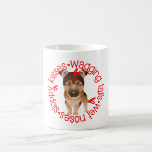 Mug Chien berger allemand, baisers négligés
