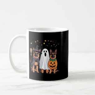 Mug Chien berger allemand de fantôme sorcière citrouil