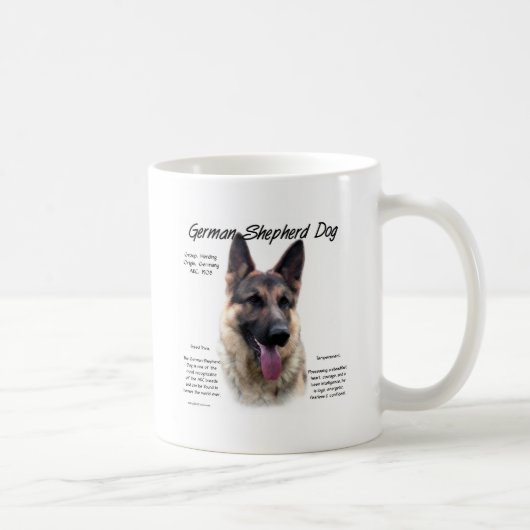 Mug Chien berger allemand (sable) Histoire Conception (Droite)