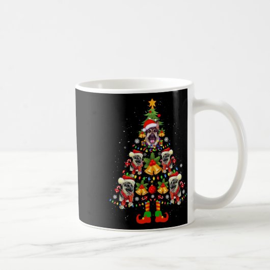 Mug Chien berger allemand Santa Hat sapin Noël Noël No (Droite)