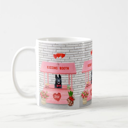 Mug Chien berger allemand Valentine's Day Kissing Boot (Gauche)