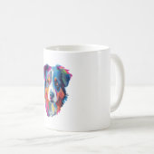 Mug Chien berger australien coloré (Devant droit)
