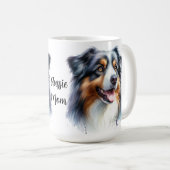 Mug Chien berger australien de trois couleurs (Devant droit)