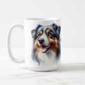 Mug Chien berger australien de trois couleurs (Gauche)