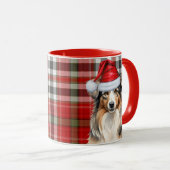 Mug Chien berger australien et canne de Noël (Devant droit)
