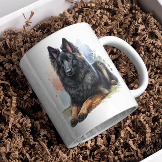 Mug Chien berger belge en aquarelle