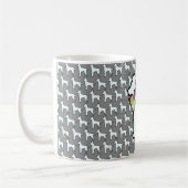 Mug Chien Blanc Avec Arc Gris (Gauche)