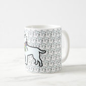 Mug Chien Blanc Avec Nœud (Devant droit)