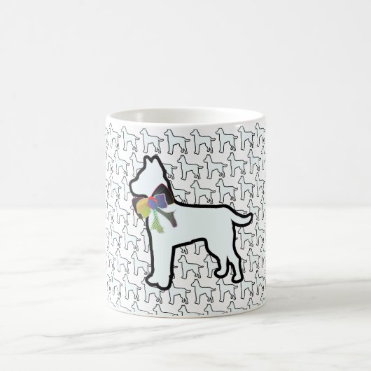 Mug Chien Blanc Avec Nœud (Centre)