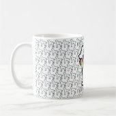 Mug Chien Blanc Avec Nœud (Gauche)