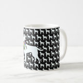 Mug Chien Blanc Avec Nœud Noir  (Devant droit)