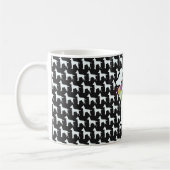 Mug Chien Blanc Avec Nœud Noir  (Gauche)