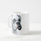 Mug Chien blanc doux en aquarelle (Devant gauche)