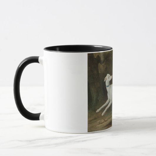 Mug Chien blanc gris (par Jean-Baptiste Oudry) (Gauche)