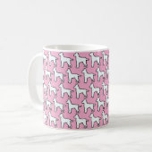 Mug Chien Blanc Rose (Devant gauche)