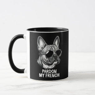 Mug Chien Bouledogue Français Cool Portant des Lunette