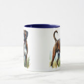 Mug Chien Boxer Bringé Aquarelle (Centre)