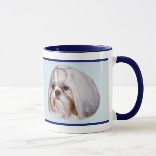 Mug Chien Brindle et blanc de Shih Tzu (Droite)