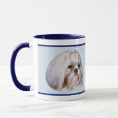 Mug Chien Brindle et blanc de Shih Tzu (Gauche)