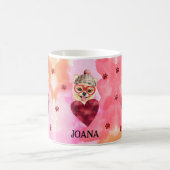 Mug Chien cadeau de la Saint Valentin Pink Orange Pomé (Centre)