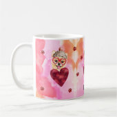 Mug Chien cadeau de la Saint Valentin Pink Orange Pomé (Gauche)