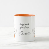 Mug Chien Canard Funny Love Script Nom personnalisé (Centre)