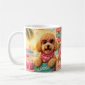 Mug Chien Caniche à la Plage (Gauche)
