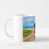 Mug Chien Caniche Camion de la Saint-Valentin Cœurs (Gauche)