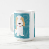Mug Chien caricatural de PBGV blanc | Cute Canine (Devant gauche)