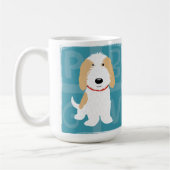 Mug Chien caricatural de PBGV blanc | Cute Canine (Gauche)