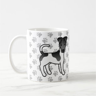 Mug Chien Caricature de Renard Lumé Noir Et Blanc