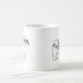 Mug Chien caricature gris mou et blanc chiite Tzu (Centre)
