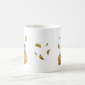 Mug Chien Carlin d'automne (fawn) Citrouille mignon Fe (Centre)