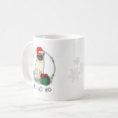 Mug Chien Carlin de Noël de Noël de Père Noël (faon cl (Devant gauche)