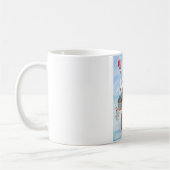 Mug Chien Cavalier King dans la maison de Noël enneigé (Gauche)
