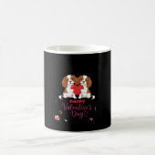 Mug Chien Cavalier King Fleuris Joyeuse Saint-Valentin (Centre)