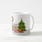 Mug Chien Cavalier Ruby Dans Une Salle De Noël Festive (Devant droit)
