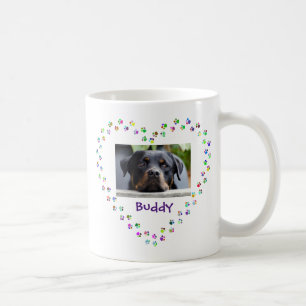 Mug Chien Chat Pet Amour Empreintes de pattes Coeur Ph