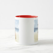 Mug Chien chaud | Chiot En Lunettes De Soleil À La Pla (Centre)